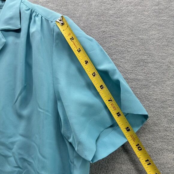 HOOPER ASSOCIATES - Vintage Women's Short Sleeve Button up Blouse Size 14 (A28) - Picture 5 of 6